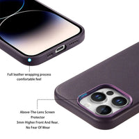 Buy Full-Grain Leather iPhone Case, MagSafe Ready, Metal Buttons & Camera Bump Frame,Andrew at Caseles-iPhone 16 Pro Max, Andrew-Teal