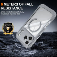 Buy Full-Body Rugged Shield for iPhone Series: 360° Magnetic Case with Built-in 9H+ Screen Protector - AQUA at Caseles-iPhone 18 Pro Max, Black
