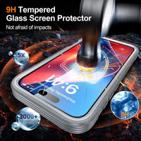 Buy Full-Body Rugged Shield for iPhone Series: 360° Magnetic Case with Built-in 9H+ Screen Protector - AQUA at Caseles-iPhone 18 Pro Max, Black