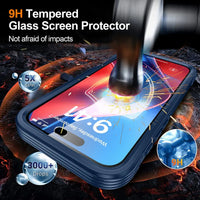Buy Full-Body Rugged Shield for iPhone Series: 360° Magnetic Case with Built-in 9H+ Screen Protector - AQUA at Caseles-iPhone 18 Pro Max, Black