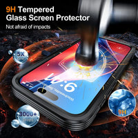 Buy Full-Body Rugged Shield for iPhone Series: 360° Magnetic Case with Built-in 9H+ Screen Protector - AQUA at Caseles-iPhone 18 Pro Max, Black