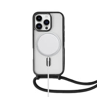 Buy Ultra Slim Magnetic Phone Case, Support Magsafe, Heavy Duty Shockproof Protective Cover, with Adjustable Crossbody Strap - Archer at Caseles-iPhone 16 Pro Max, Gray