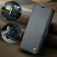 Buy Premium PU Leather Multi-Function Flip iPhone Case with Card Slots, Wallet Pocket, Kickstand, and Full-Body Protection, ARIA at Caseles-iPhone 17 Pro Max, Aria-Blue
