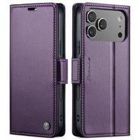 Buy Premium PU Leather Multi-Function Flip iPhone Case with Card Slots, Wallet Pocket, Kickstand, and Full-Body Protection, ARIA at Caseles-iPhone 17 Pro Max, Aria-Blue