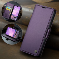 Buy Premium PU Leather Multi-Function Flip iPhone Case with Card Slots, Wallet Pocket, Kickstand, and Full-Body Protection, ARIA at Caseles-iPhone 17 Pro Max, Aria-Blue