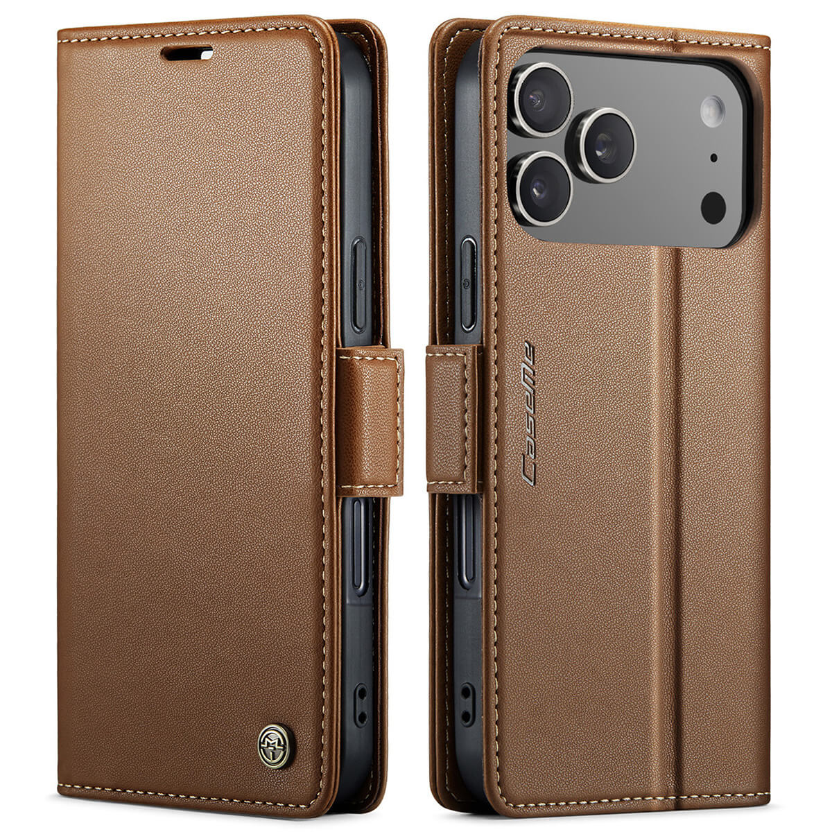 Buy Premium PU Leather Multi-Function Flip iPhone Case with Card Slots, Wallet Pocket, Kickstand, and Full-Body Protection, ARIA at Caseles-iPhone 17 Pro Max, Aria-Blue