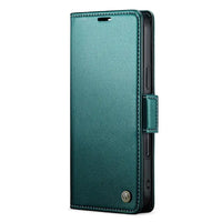 Buy Premium PU Leather Multi-Function Flip iPhone Case with Card Slots, Wallet Pocket, Kickstand, and Full-Body Protection, ARIA at Caseles-iPhone 17 Pro Max, Aria-Green
