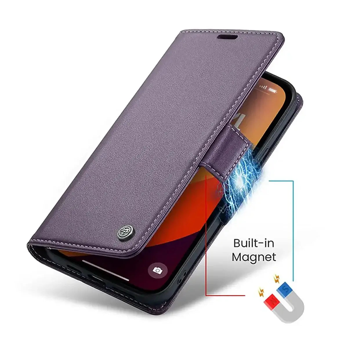 Buy Premium PU Leather Multi-Function Flip iPhone Case with Card Slots, Wallet Pocket, Kickstand, and Full-Body Protection, ARIA at Caseles-iPhone 17 Pro Max, Aria-Green