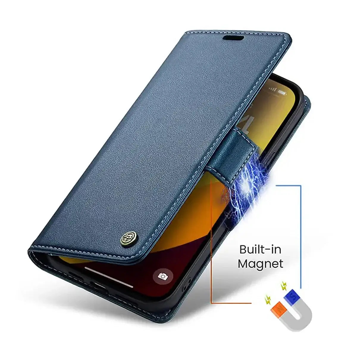 Buy Premium PU Leather Multi-Function Flip iPhone Case with Card Slots, Wallet Pocket, Kickstand, and Full-Body Protection, ARIA at Caseles-iPhone 17 Pro Max, Aria-Green