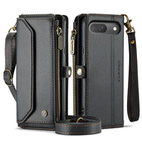 Buy Zipper Wallet Phone Case, RFID Blocking, Leather, Card Slots, for google pixel, Arora at Caseles-Google Pixel 9 Pro Fold, Aurora-Black