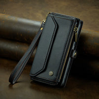 Buy Zipper Wallet Phone Case, RFID Blocking, Leather, Card Slots, for google pixel, Arora at Caseles-Google Pixel 9 Pro Fold, Aurora-Black