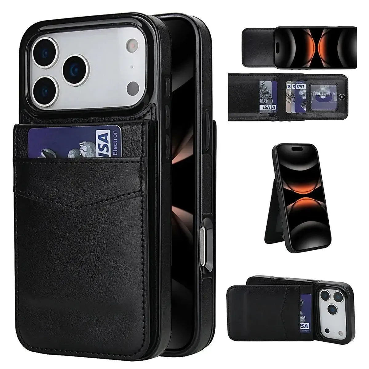Caseles Classic 5-6 Card Slots Wallet iPhone Case, Premium Leather, Credit Card Holder, Flip, Kickstand Shockproof Case Caseles Caseles Classic 5-6 Card Slots Wallet iPhone Case, Premium Leather, Credit Card Holder, Flip, Kickstand Shockproof Case Caseles