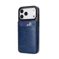 Buy Classic 5-6 Card Slots Wallet Phone Case, Premium Leather, Credit Card Holder, Flip, Kickstand Shockproof Case,Asher at Caseles-iPhone 17 Pro Max, Asher-Brown
