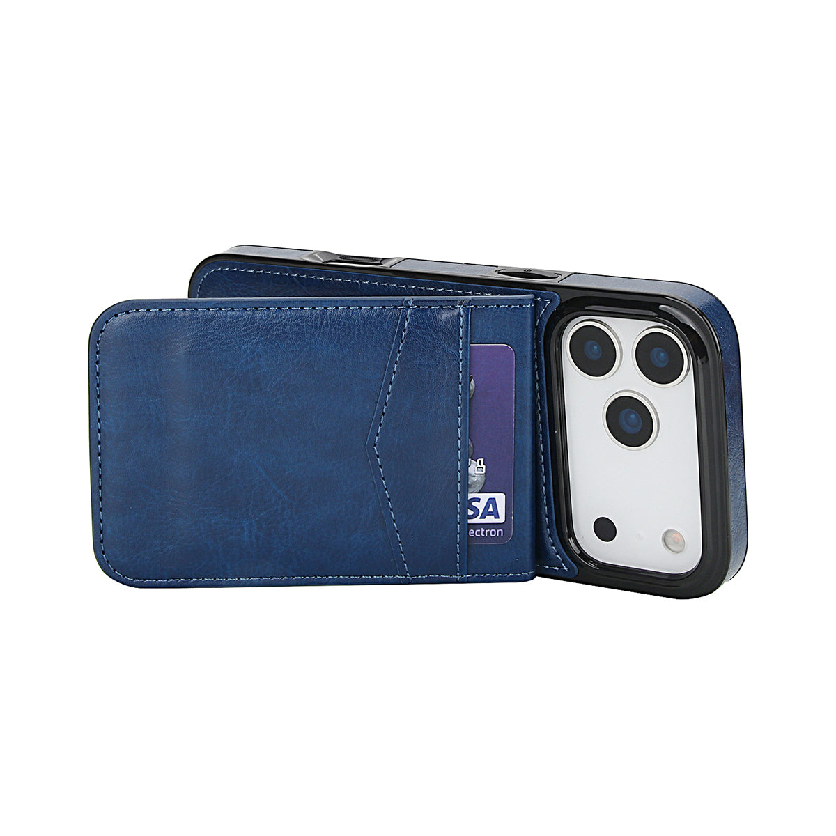 Buy Classic 5-6 Card Slots Wallet Phone Case, Premium Leather, Credit Card Holder, Flip, Kickstand Shockproof Case,Asher at Caseles-iPhone 17 Pro Max, Asher-Brown