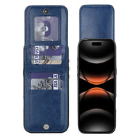 Buy Classic 5-6 Card Slots Wallet Phone Case, Premium Leather, Credit Card Holder, Flip, Kickstand Shockproof Case,Asher at Caseles-iPhone 17 Pro Max, Asher-Brown
