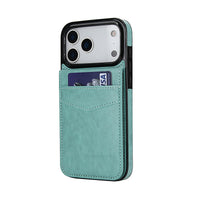 Buy Classic 5-6 Card Slots Wallet Phone Case, Premium Leather, Credit Card Holder, Flip, Kickstand Shockproof Case,Asher at Caseles-iPhone 17 Pro Max, Asher-Brown