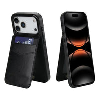 Buy Classic 5-6 Card Slots Wallet Phone Case, Premium Leather, Credit Card Holder, Flip, Kickstand Shockproof Case,Asher at Caseles-iPhone 17 Pro Max, Asher-Brown