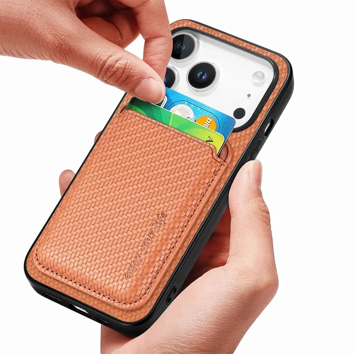 Buy Luxury Leather iPhone Wallet Case with Magnetic Closure & Card Slot - Ashton at Caseles-iPhone 17 Pro Max, Black