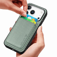 Buy Luxury Leather iPhone Wallet Case with Magnetic Closure & Card Slot - Ashton at Caseles-iPhone 17 Pro Max, Black