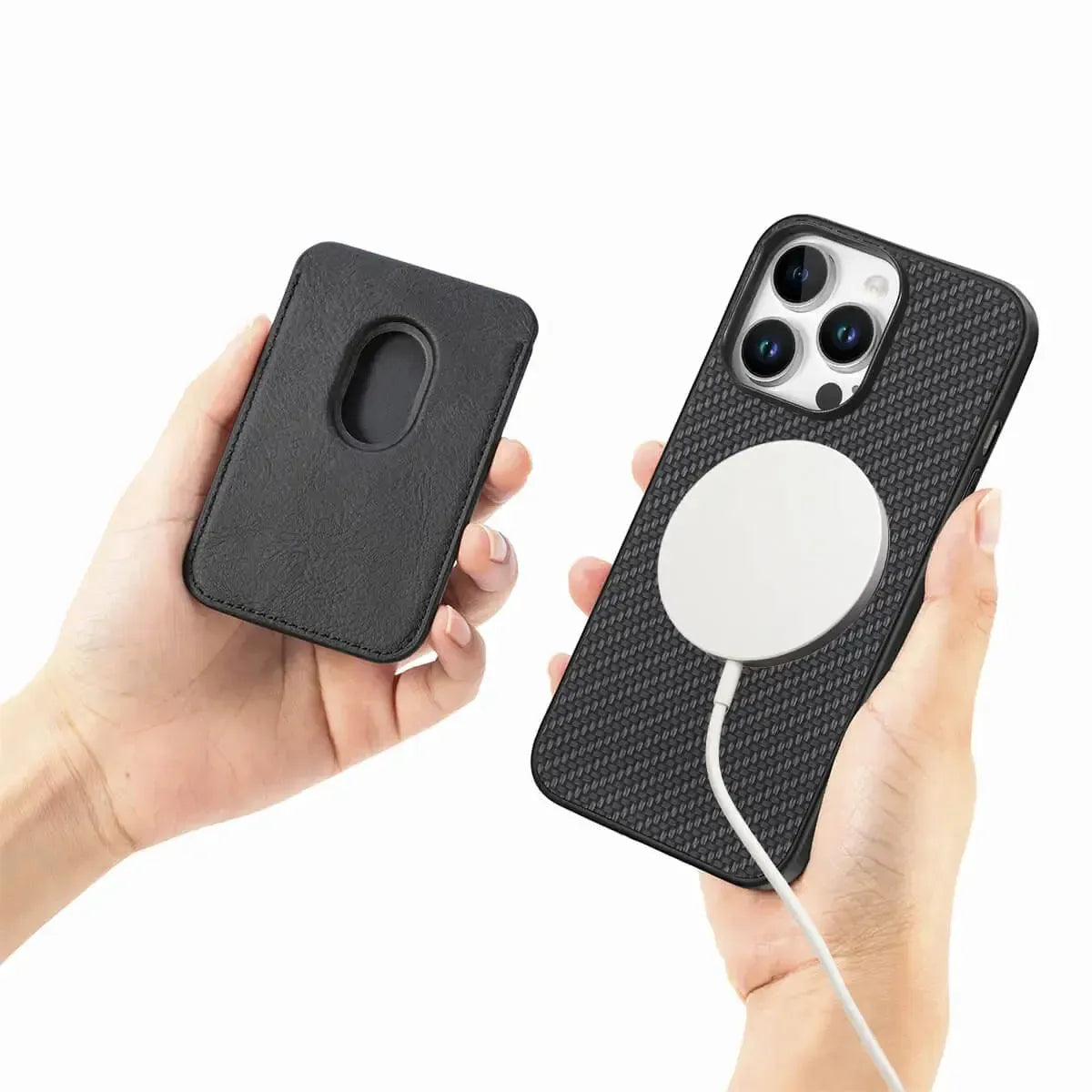 Buy Luxury Leather iPhone Wallet Case with Magnetic Closure & Card Slot - Ashton at Caseles-iPhone 16 Pro Max, Black