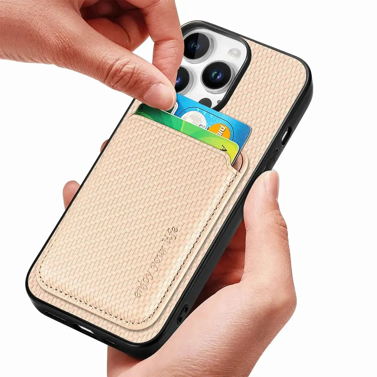 Buy Luxury Leather iPhone Wallet Case with Magnetic Closure & Card Slot - Ashton at Caseles-iPhone 16 Pro Max, Black