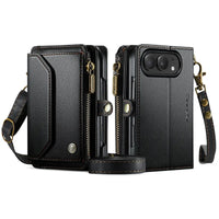 Buy Multifunctional Leather Crossbody Wallet Case with RFID Blocking & Wireless Charging for iPhone Duo - Aurelia at Caseles-iPhone Duo, Aurora-Purple