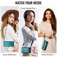 Buy Zipper Wallet Phone Case, RFID Blocking, Leather, Card Slots, for iPhone, Aurora at Caseles-iPhone 17 Pro Max, Aurora-Purple