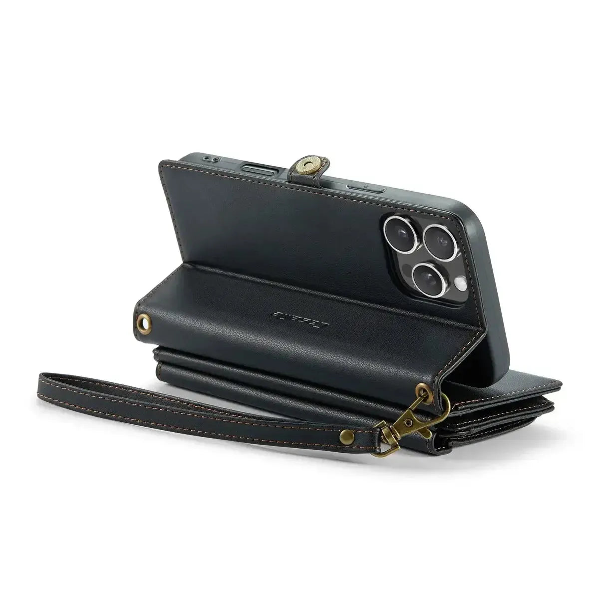 Buy Zipper Wallet Phone Case, RFID Blocking, Leather, Card Slots, for iPhone, Aurora at Caseles-iPhone 17 Pro Max, Aurora-Purple