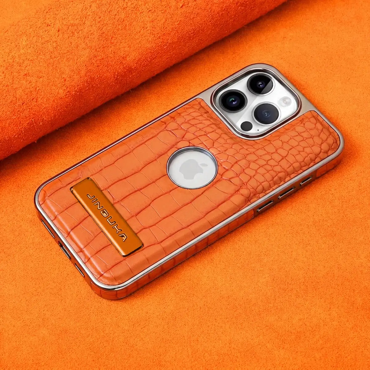 Buy Magnetic PU Leather Case for iPhone Series, Slim Fit Shockproof Back Cover with Integrated Kickstand & Wireless Charging Support - AXON at Caseles-iPhone 17 Pro Max, Brown