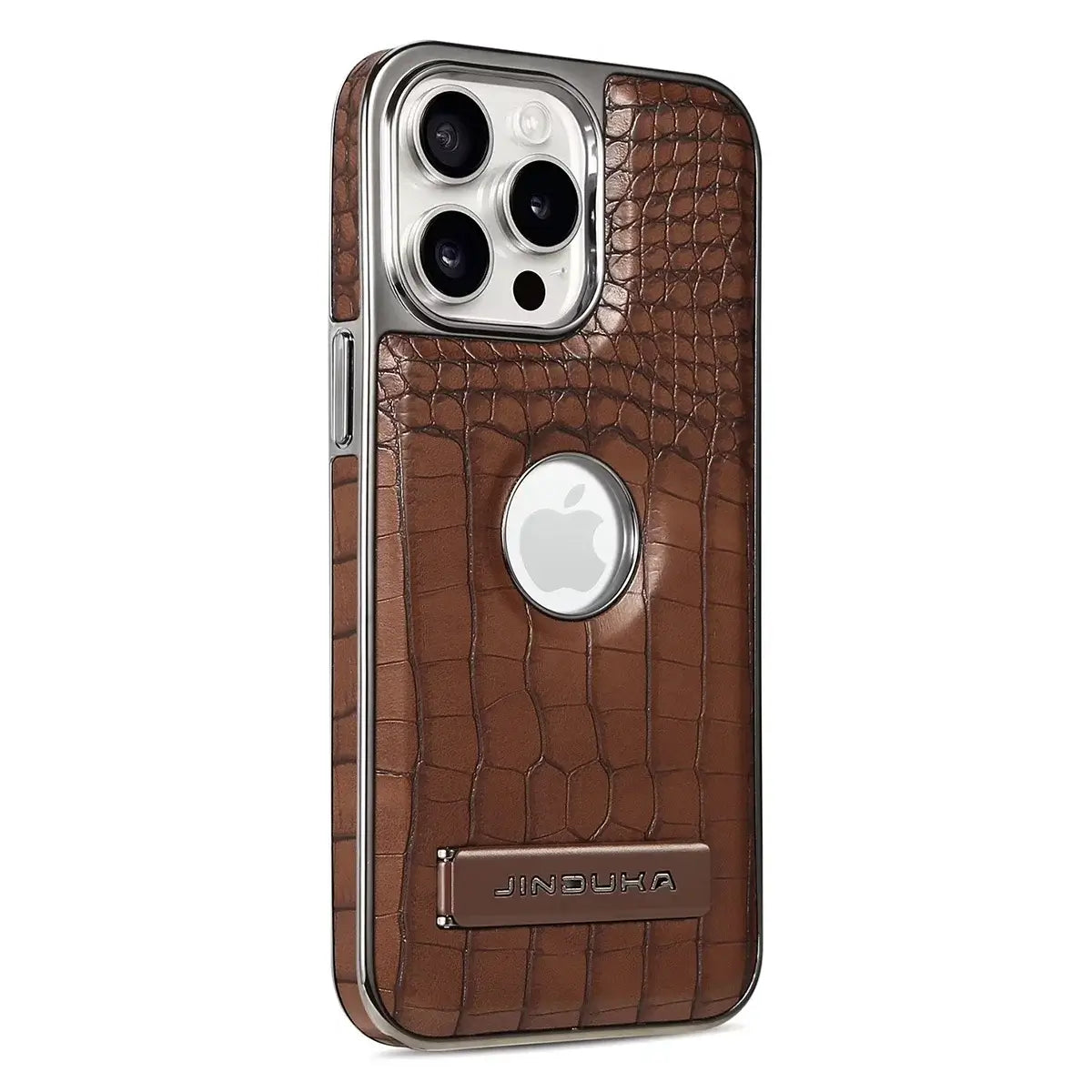 Buy Magnetic PU Leather Case for iPhone Series, Slim Fit Shockproof Back Cover with Integrated Kickstand & Wireless Charging Support - AXON at Caseles-iPhone 17 Pro Max, Brown