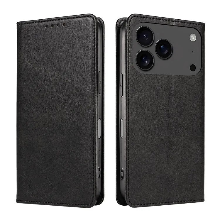 Buy Magnetic Folio Wallet Phone Case, Premium Leather, Credit Card Holder, Magnetic Closure, Flip Kickstand Shockproof Case, Barnaby at Caseles-iPhone 17 Pro Max, Barnaby-Brown