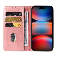 Buy Magnetic Folio Wallet Phone Case, Premium Leather, Credit Card Holder, Magnetic Closure, Flip Kickstand Shockproof Case, Barnaby at Caseles-iPhone 17 Pro Max, Barnaby-Brown