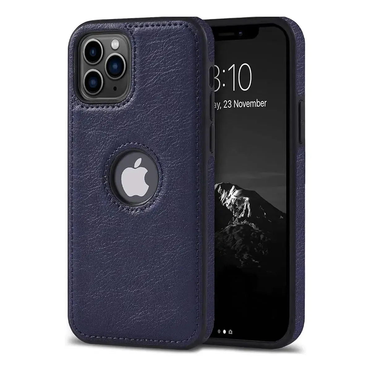 Buy Unique Design Leather Business Phone Case, Anti Slip Scratch Resistant Ultra Slim TPU Bumper Hybrid Protective Cover,Basil at Caseles-iPhone 16 Pro Max, Basil-Blue