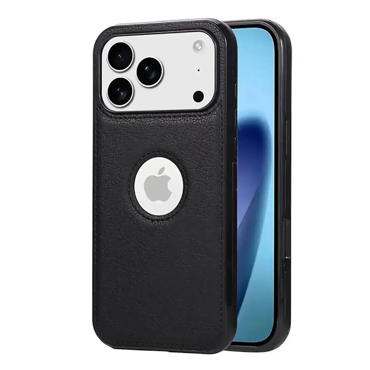 Buy Unique Design Leather Business Phone Case, Anti Slip Scratch Resistant Ultra Slim TPU Bumper Hybrid Protective Cover,Basil at Caseles-iPhone 17 Pro Max, Basil-Black