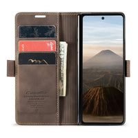 Buy Zipper Wallet Case for Galaxy Z Fold, Multi-Card Slots Leather Cover with Kickstand & 360° Full Protection - BERKELEY at Caseles-Samsung Galaxy Z Fold 7, BJM-Black