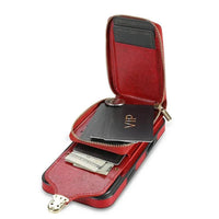 Buy Detachable Lanyard Leather Case Wallet Case Card Slot Shockproof Kickstand Zipper Closure Flip Leather Case for iPhone,Briana at Caseles-iPhone 17 Pro Max, Black