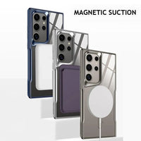 Buy Magnetic Clear Slim Galaxy Phone Case, Military-Grade Shockproof Plating Cover with Wireless Charging Support - BRIAR at Caseles-Samsung Galaxy S25 Ultra, Black