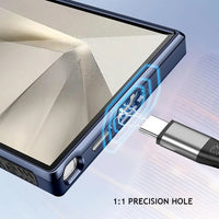 Buy Magnetic Clear Slim Galaxy Phone Case, Military-Grade Shockproof Plating Cover with Wireless Charging Support - BRIAR at Caseles-Samsung Galaxy S25 Ultra, Black