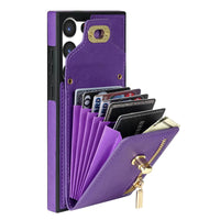 Buy Detachable Lanyard Leather Case Wallet Case Card Slot Shockproof Kickstand Zipper Closure Flip Leather Case for iPhone,Briella at Caseles-Samsung Galaxy S24 Ultra, Pink
