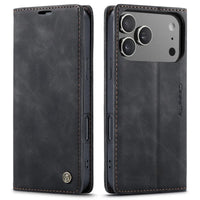 Buy Magnetic Flip Leather Card Wallet Case for iPhone, Kickstand & Drop Protection, BROOKS at Caseles-iPhone 17 Pro Max, BJM-Coffee