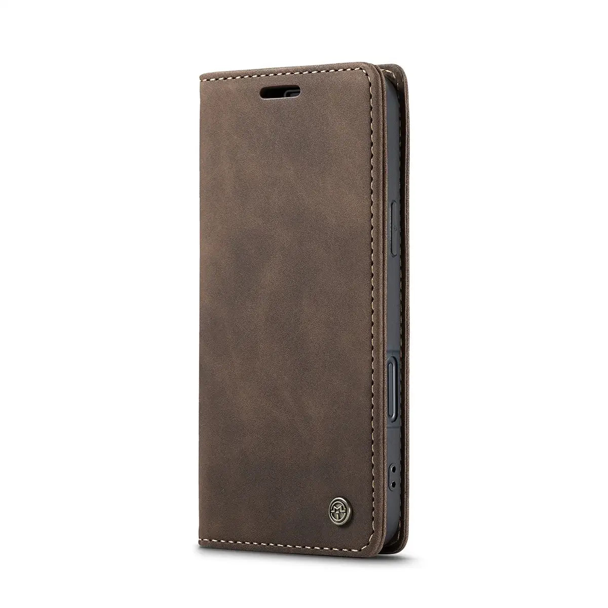 Buy Magnetic Flip Leather Card Wallet Case for iPhone, Kickstand & Drop Protection, BROOKS at Caseles-iPhone 17 Pro Max, BJM-Coffee