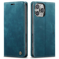 Buy Magnetic Flip Leather Card Wallet Case for iPhone, Kickstand & Drop Protection, BROOKS at Caseles-iPhone 17 Pro Max, BJM-Coffee
