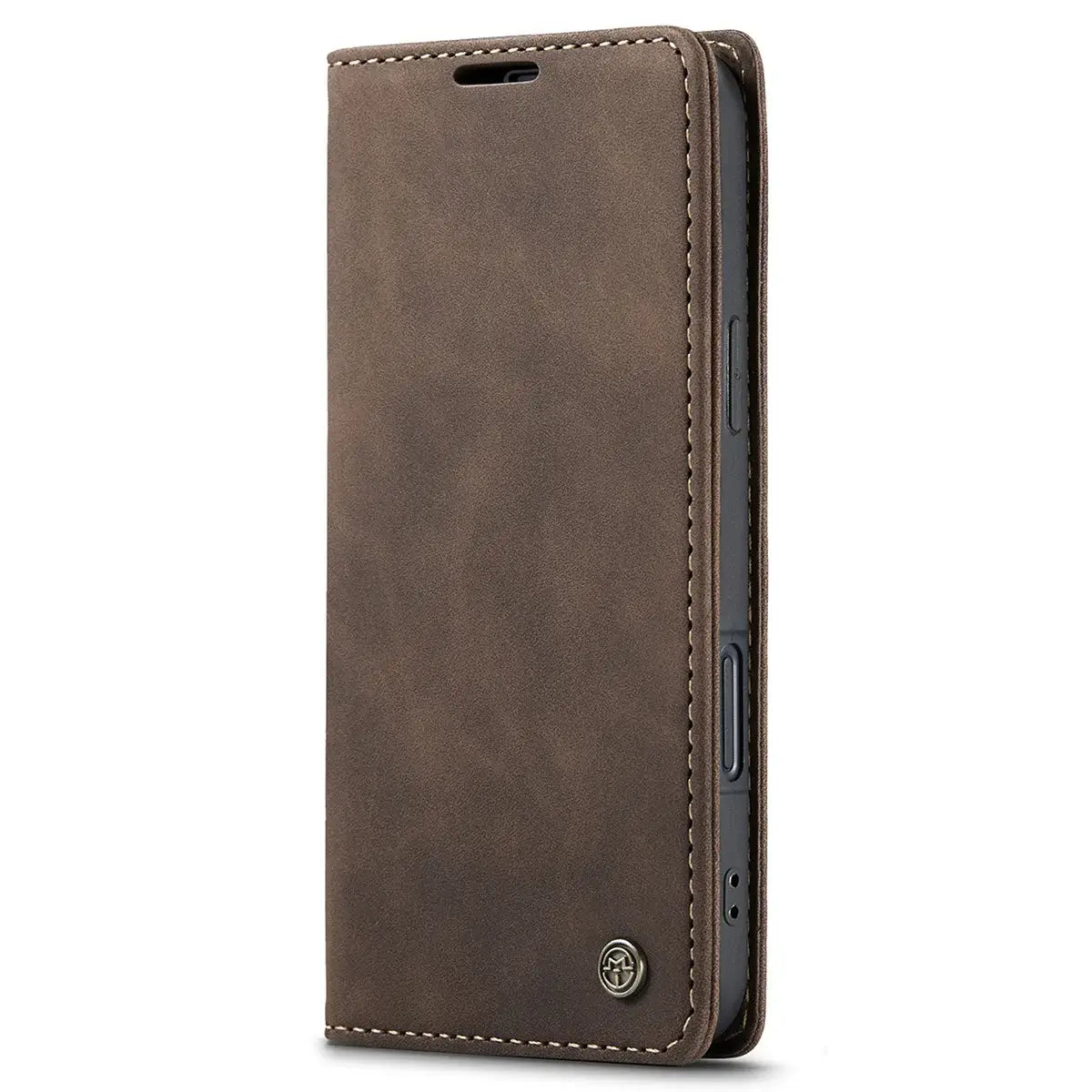 Buy Magnetic Flip Leather Card Wallet Case for iPhone, Kickstand & Drop Protection, BROOKS at Caseles-iPhone 17 Pro Max, BJM-Coffee