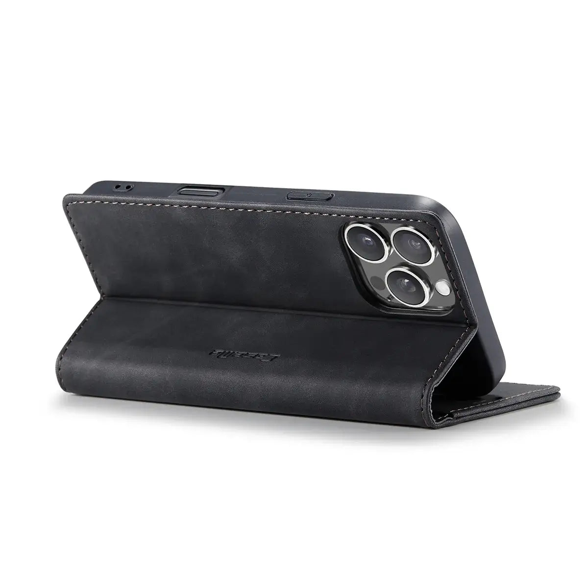 Buy Magnetic Flip Leather Card Wallet Case for iPhone, Kickstand & Drop Protection, BROOKS at Caseles-iPhone 17 Pro Max, BJM-Coffee