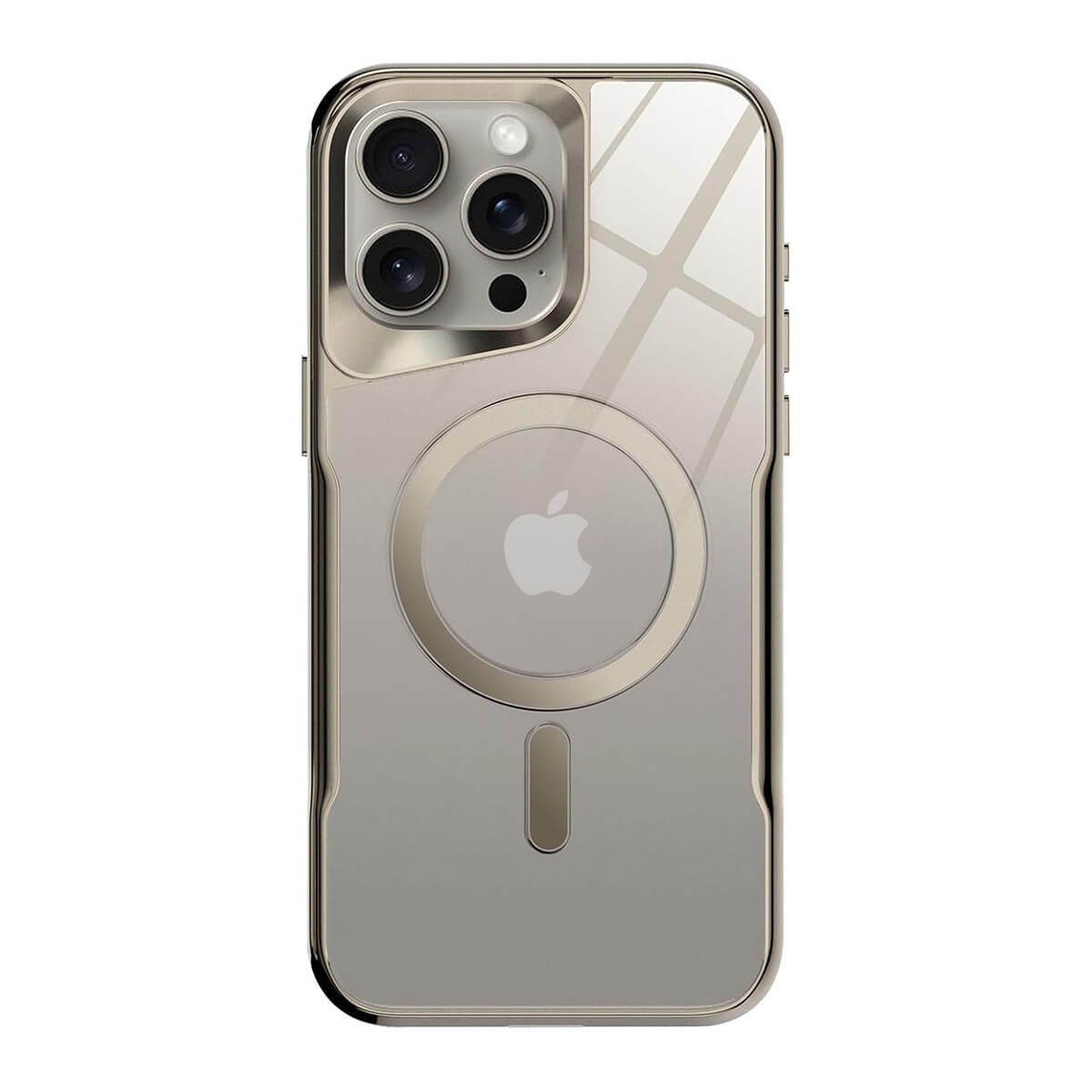 Buy Metal Corner Bumper iPhone Case, Frameless Lens Protector, EdgeGuard Protective Cover - Owen at Caseles-iPhone 17 Pro Max, Gray