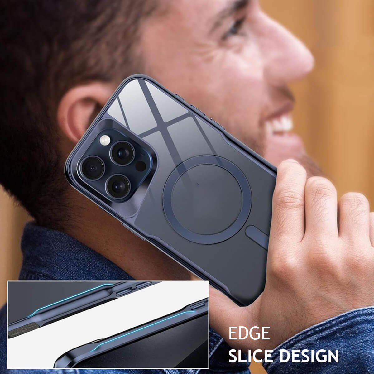 Buy Metal Corner Bumper iPhone Case, Frameless Lens Protector, EdgeGuard Protective Cover - Owen at Caseles-iPhone 17 Pro Max, Orange