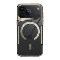 Buy Metal Corner Bumper iPhone Case, Frameless Lens Protector, EdgeGuard Protective Cover - Owen at Caseles-iPhone 17 Pro Max, Orange