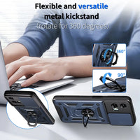 Buy Metal Phone Case, with Built in Screen Protector, FullBody Protective Shockproof Heavy Duty Rugged Defender Cover,Callum at Caseles-Motorola Moto G Stylus (2025), Callum-Black