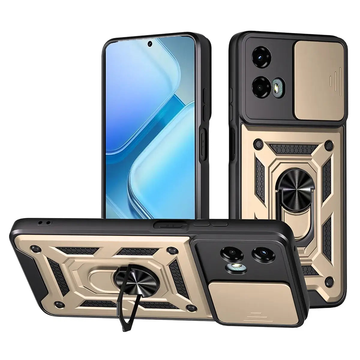 Buy Metal Phone Case, with Built in Screen Protector, FullBody Protective Shockproof Heavy Duty Rugged Defender Cover,Callum at Caseles-Motorola Moto G Stylus (2025), Callum-Black