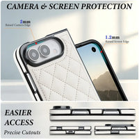 Buy Chic Quilted PU Leather Case with Layered Protection, PC Frame, 2mm Raised Camera Edge & 1.2mm Raised Screen Bezel for iPhone Duo - CALLA at Caseles-iPhone Duo, Black